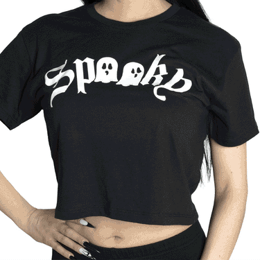 Spooky Ghost Glow Crop Top - Kreepsville